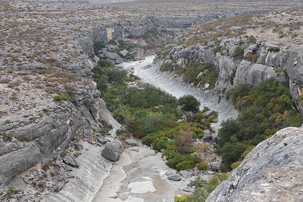 Looking down into Seminole Canyon